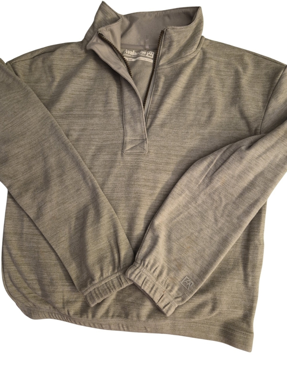 Avalaine XS Quarter-Zip Pullover in Heather Gray
